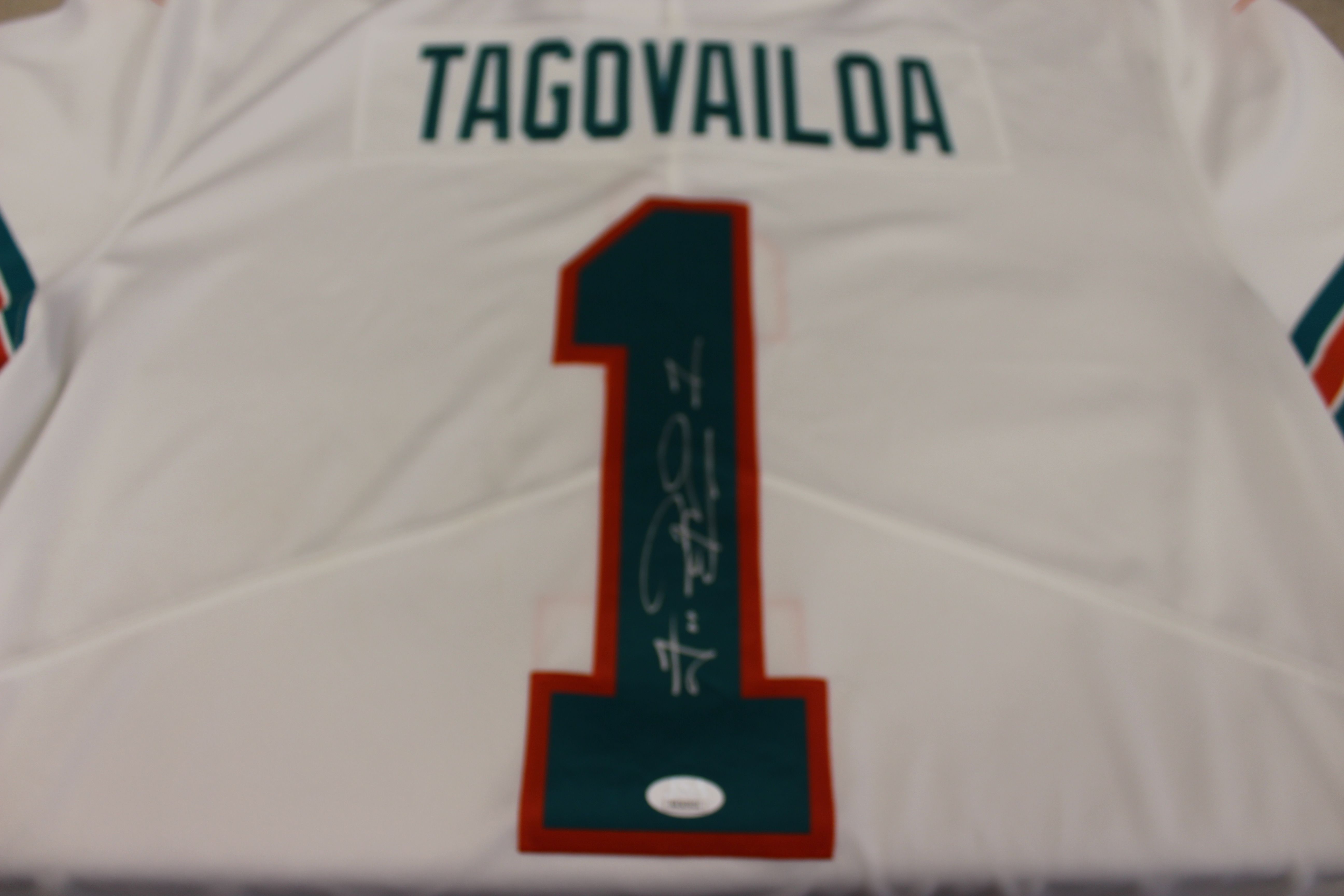 Tua Tagovailoa Dolphins JSA COA Autographed SIGNED On Field Nike