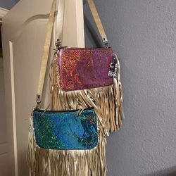 Real Leather Fringe Crossbody Purse