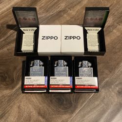 Three Zippo Butane Lighter Inserts Plus Two Extra Zippo Boxes  
