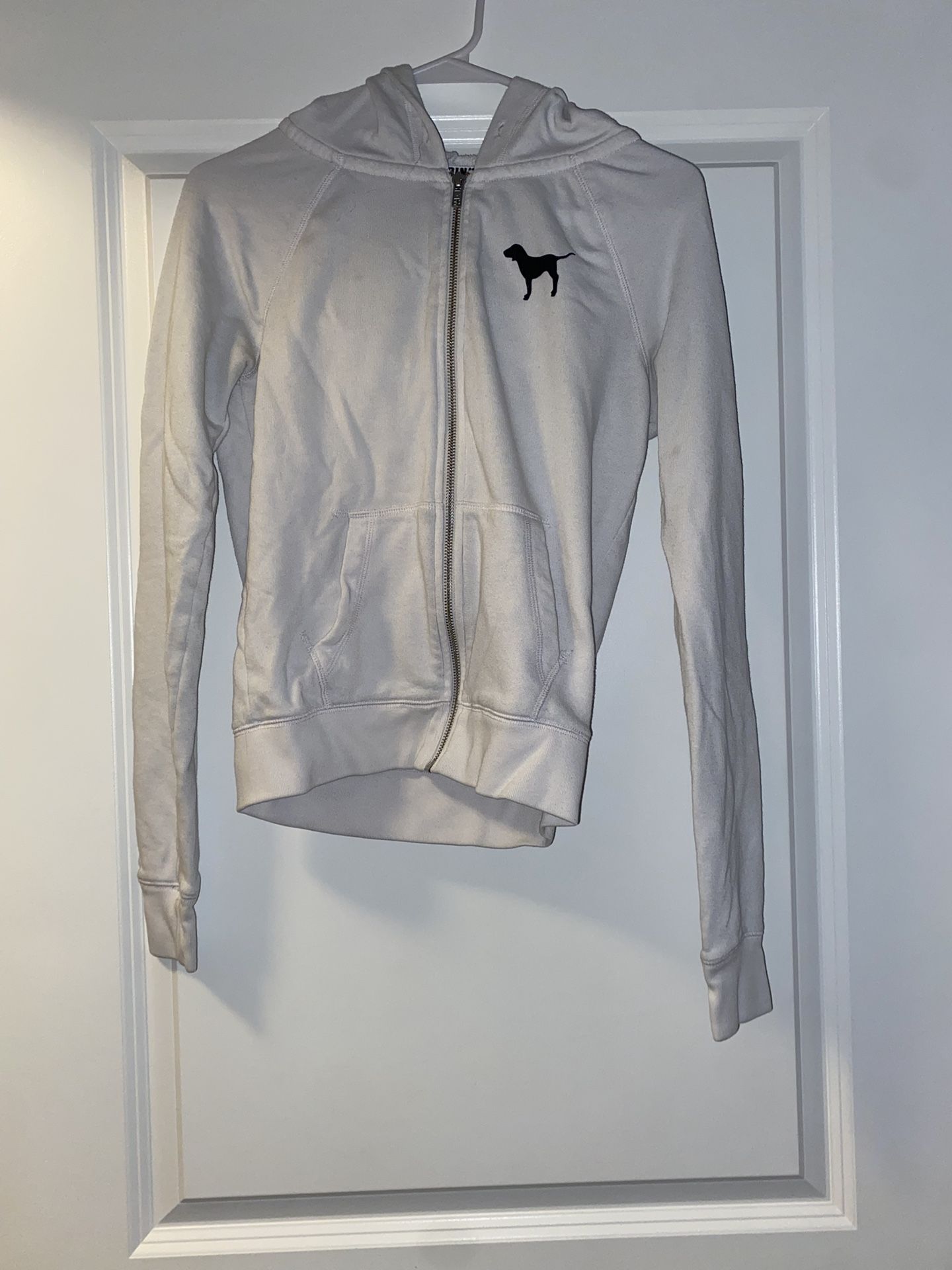 Victoria Secret PINK White Hoodie XS