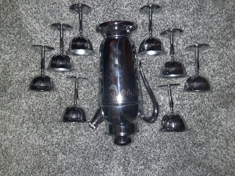 MCM Cocktail Shaker With 8 Chalices