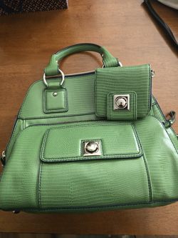 Banana Republic Leather Handbag With Matching Wallet