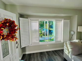 Persianas de Madera | Custom Plantation Shutters Real Wood | Window Shutters Sliding Door Shutters Near Me