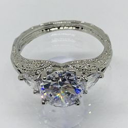 New 925 Silver Engagement Ring Size 7&8