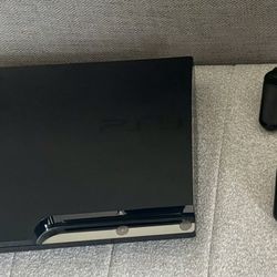 PS3 Black Console and 2 Controllers