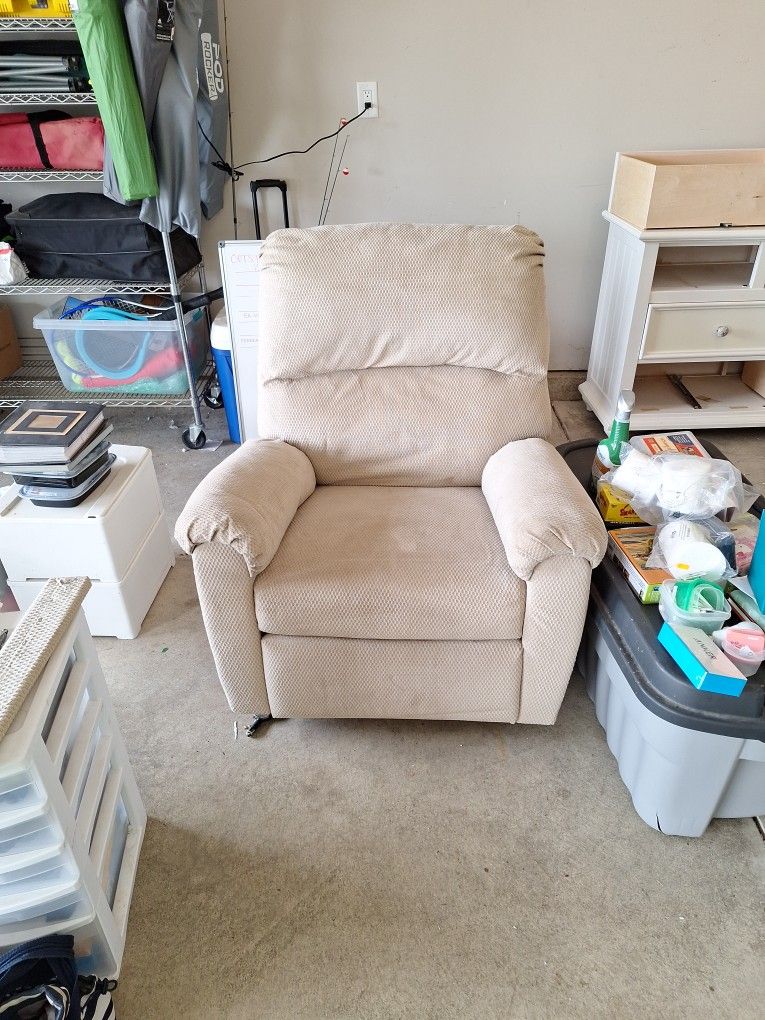 Recliner Tan Gently Used
