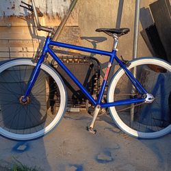 Blue Fixie Bike
