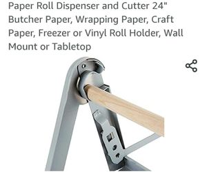 Paper Roll Dispenser and Cutter - Long 24 Roll Paper Holder - Great Butcher  Paper Dispenser, Wrapping Paper Cutter, Craft Paper Holder or Vinyl Roll  Holder - Wall Mountable