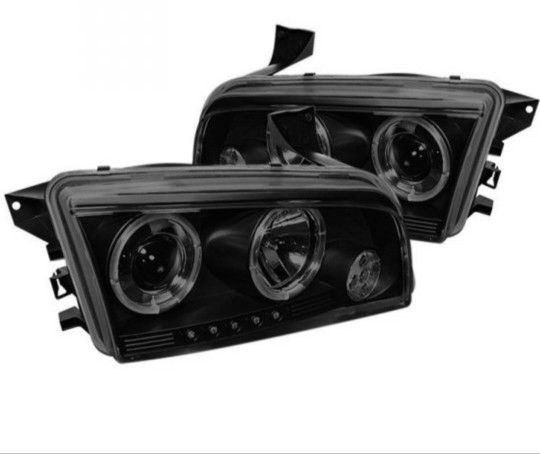 SPYDER® PRO-YD-DCH05-LED-BSM - Black/Smoke Halo Projector Headlights with Parking LEDs