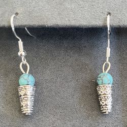 Turquoise And Silver Earrings