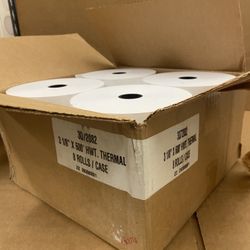 8-Pack of 3-1/8” x 600’ HWT Thermal Printer Paper Rolls 
