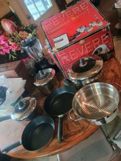 8 piece plus added bonus Revereware Convenience Cookware Set