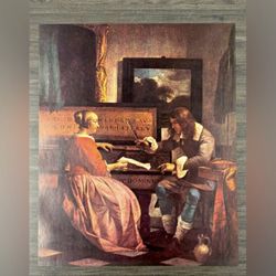 Gerard Terburg TER BORCH The Letter Original Vintage Fine Art Print 1930’s Dutch USA Printed Antique Collectible