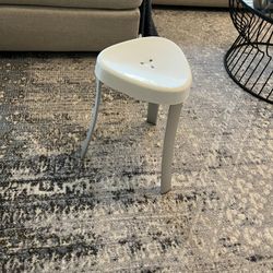 White Shower Stool