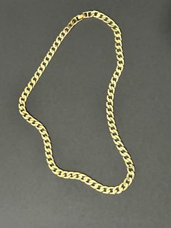 Gold Curb Link Chain Necklace