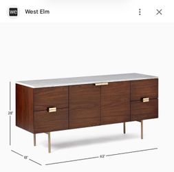 West Elm Delphine Buffet in Walnut