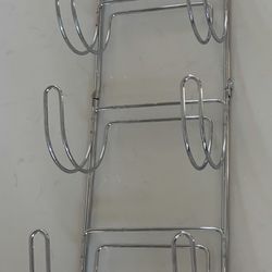 Steel Wall Mount Towel Rack with 6 Compartments - Or Wine Rack