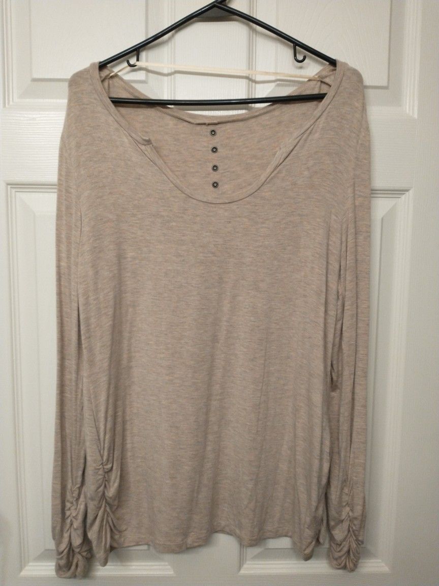 SOFT & LIGHT Beige Tunic Shirt