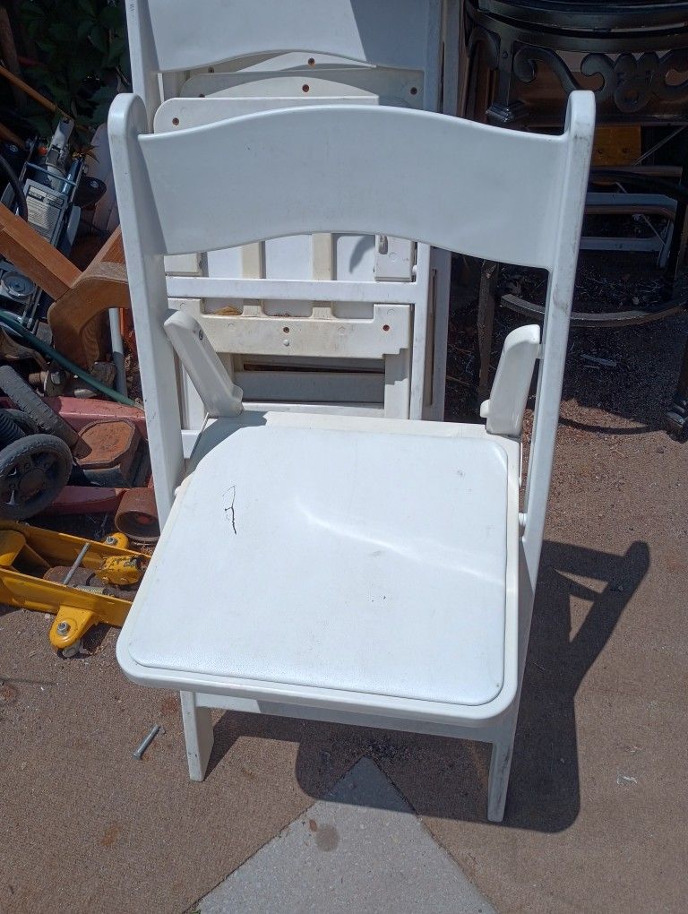 10 SCF PVC Folding Chairs $10 Each