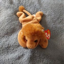 TY "Roary" Beanie Baby The Lion Very Rare Find