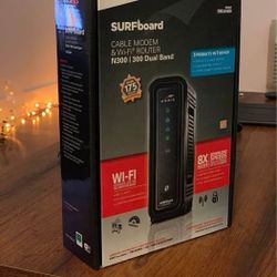 Arris Surfboard Cable Modem & Wi-Fi Router N300-300 Dual Band - Black