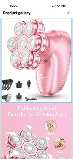 5-in-1 Electric Razors for Women, 7D Magnetic Heads Full Body Shaver, Waterproof Wet Dry Hair Remover with LED Display, Rechargeable Bikini Trimmer fo