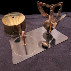 Vntg Letter Weight Scale And Stamp Dispenser Brass