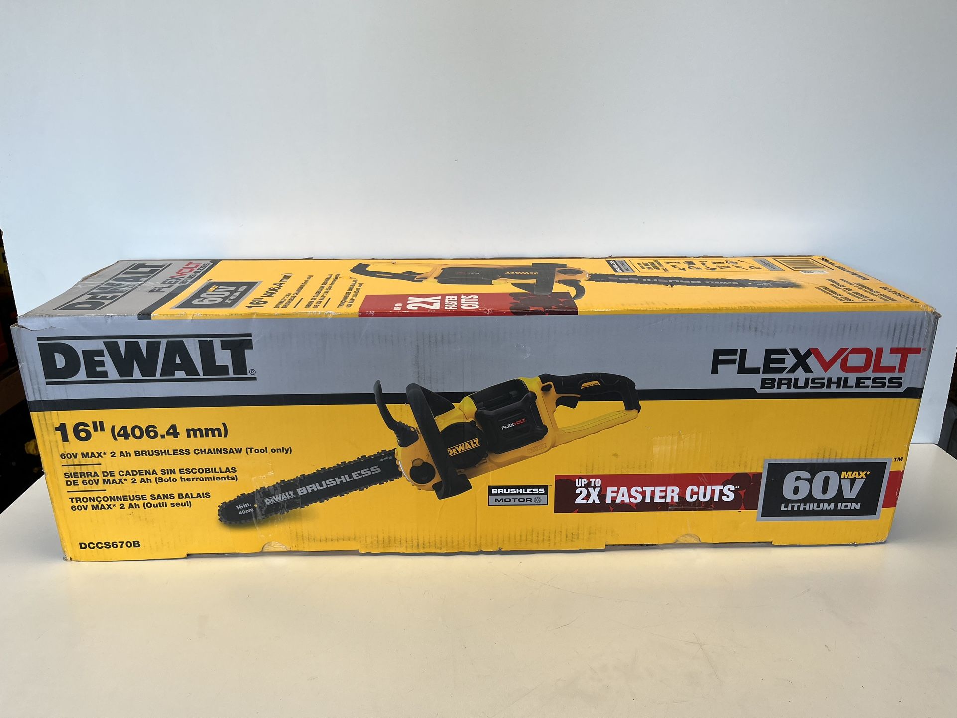 DEWALT 60V MAX 16in. Brushless Cordless Battery Powered Chainsaw Tool Only