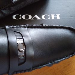 Coach Black Leather Dressing Shoes 