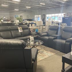 4TH OF JULY SALE🚨🇺🇸 Black 3 Pc Sofa Loveseat🖤✨ $1,899