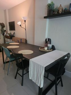 Dark Wood Dining Table
