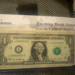 6 of a kind $1 Dollar bill Federal Bank Note
