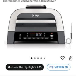 Ninja Foodi Smart XL 6-in-1 Indoor Grill with Air Fry, Roast, Bake, Broil, & Dehydrate, Smart Thermometer