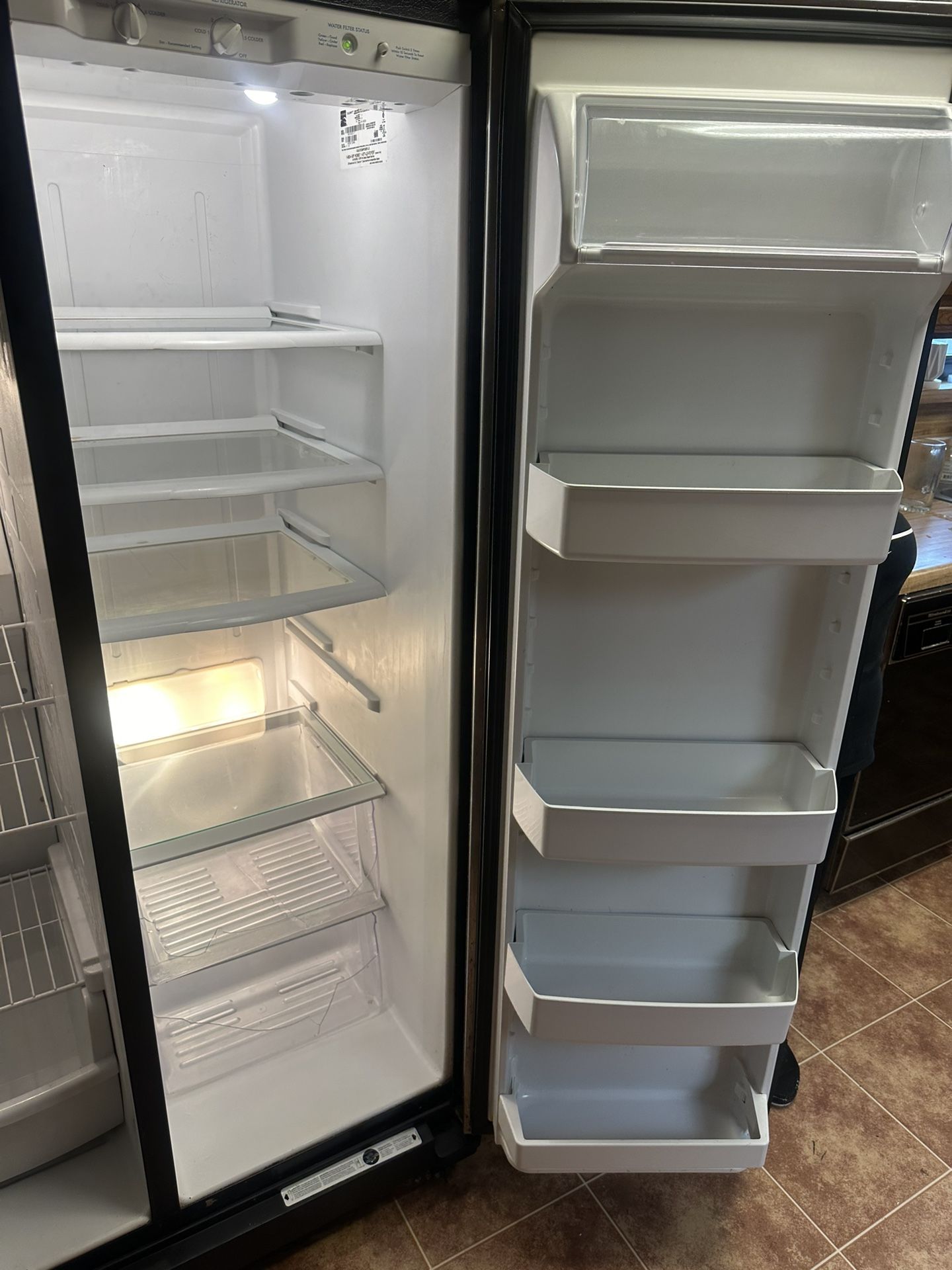 gray fridge