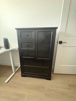 Black wood dresser