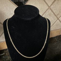 New Solid Gold 10K Rope Chain 3mm 22in