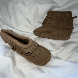Tall Moccasin Fringe Baby boots