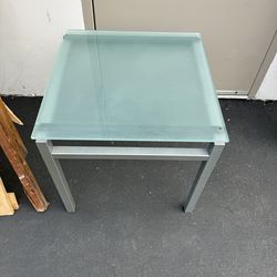 Glass side table
