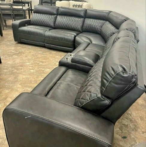Samperstone Gray LAF Power Reclining Sectional