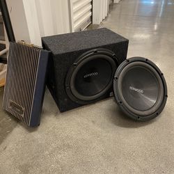 2 12” Kenwood Subs And A Power Acoustic Amp 