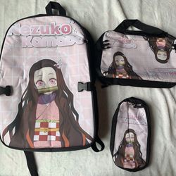 Nezuko Backpack + 3pc Set – Brand New MULTIPLE AVAILABLE 