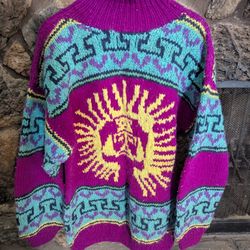 Incredibly Rare 1/1 Original Vintage 80s Grateful Dead Wool Sweater Ecuador READ