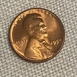 1955 Penny. Very Shiny With Some Errors