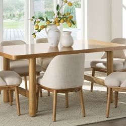 NEW Wood Dining Table, 70 in Rectangle Dining Room Table, Light Honey !