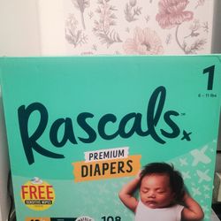 Rascals Premium Diapers Size 1 