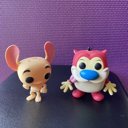 Ren and Stimpy Funko Pop Lot of 2 Loose Figures Nickelodeon