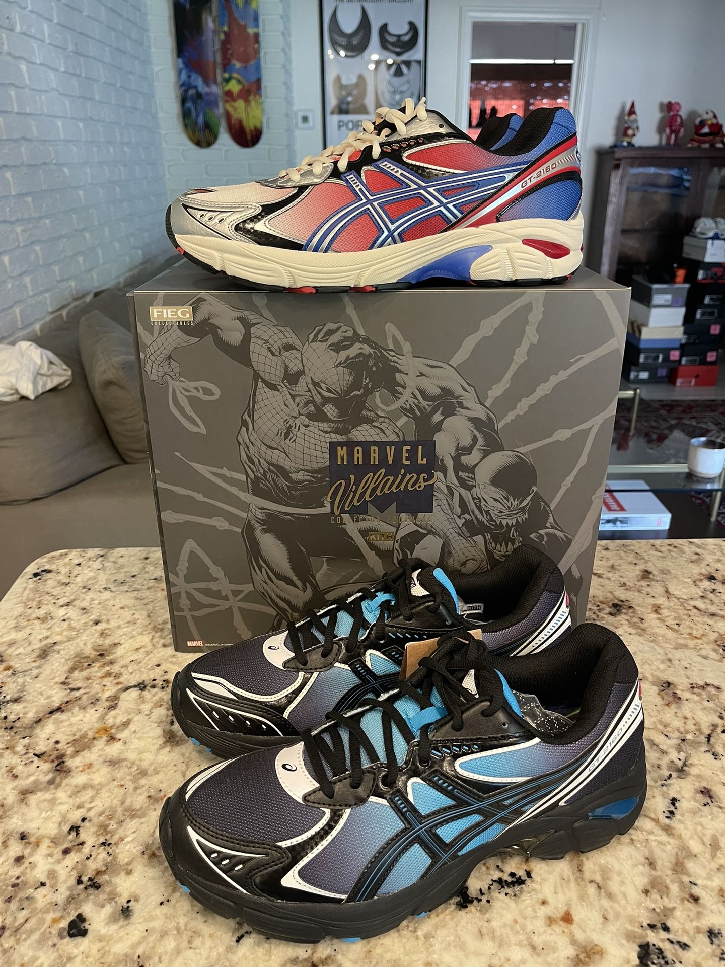 Size 11 Kith / Marvel ASICS Battle Spectra Pack Spider Man Venom