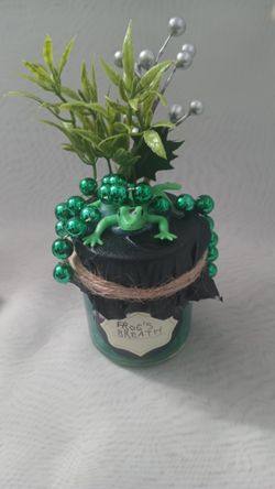 Small Glass Handmade Frog's Breath Potion Bottle
