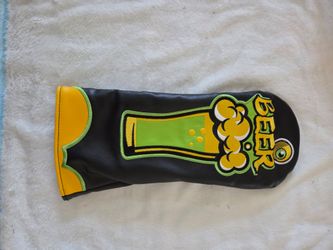 Golf club head cover beer design