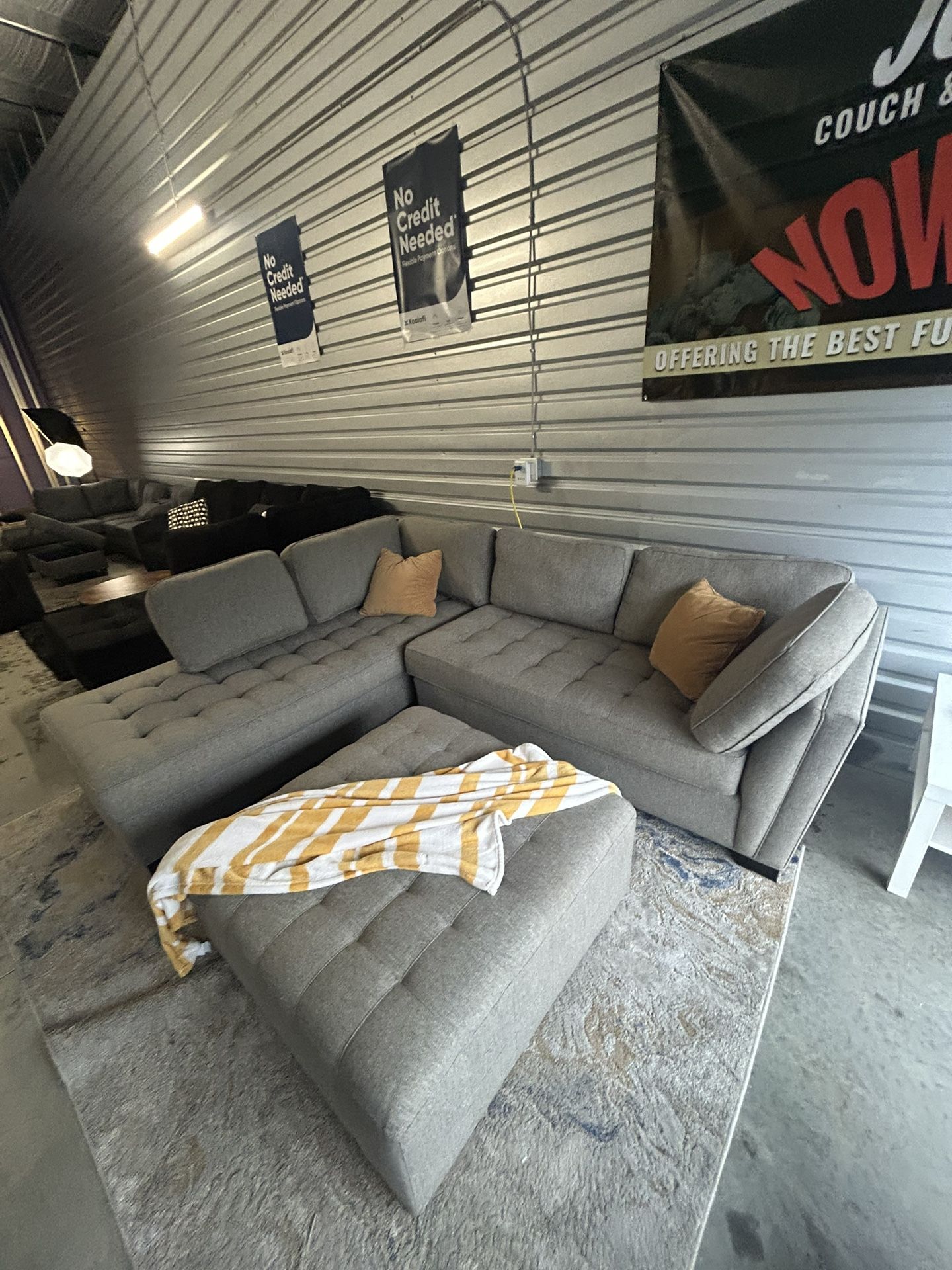 Tufted Sectional Sofa/ Couch (We Deliver)
